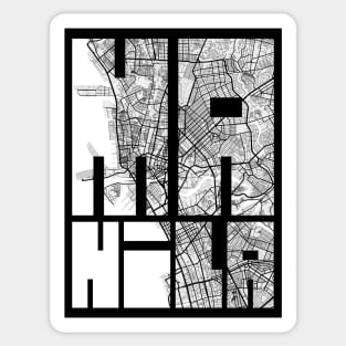 Manila, Philippines City Map Typography - Light Sticker